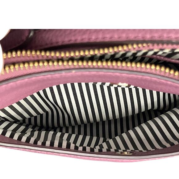 Kate Spade Pebbled Leather Crossbody Bag in Mauve Pink with Gold Hardware - Picture 8 of 16